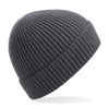 100x Rubber Patch Engineered knit ribbed beanie