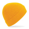 100x Rubber Patch Engineered knit ribbed beanie