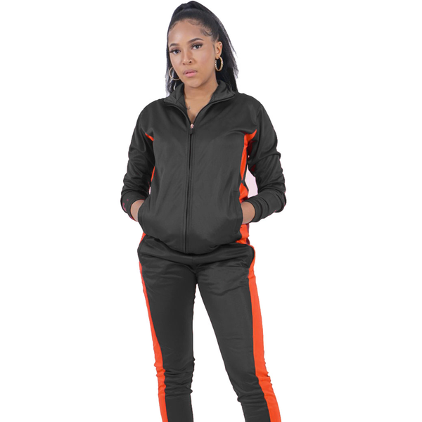 Unisex Polyester Stripe Tracksuit